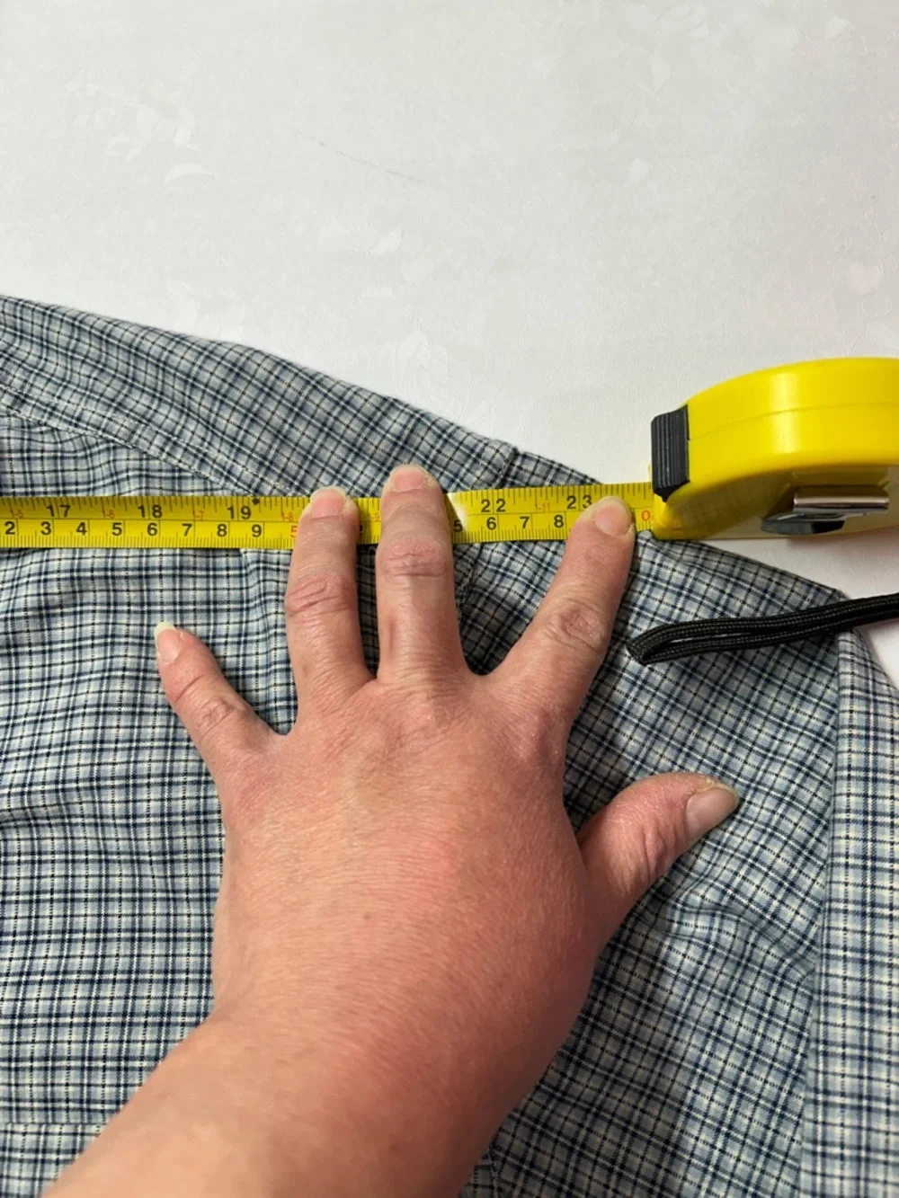 Eddie Bauer Gray and Blue Plaid Button-Down Shirt - Picture 5 of 7